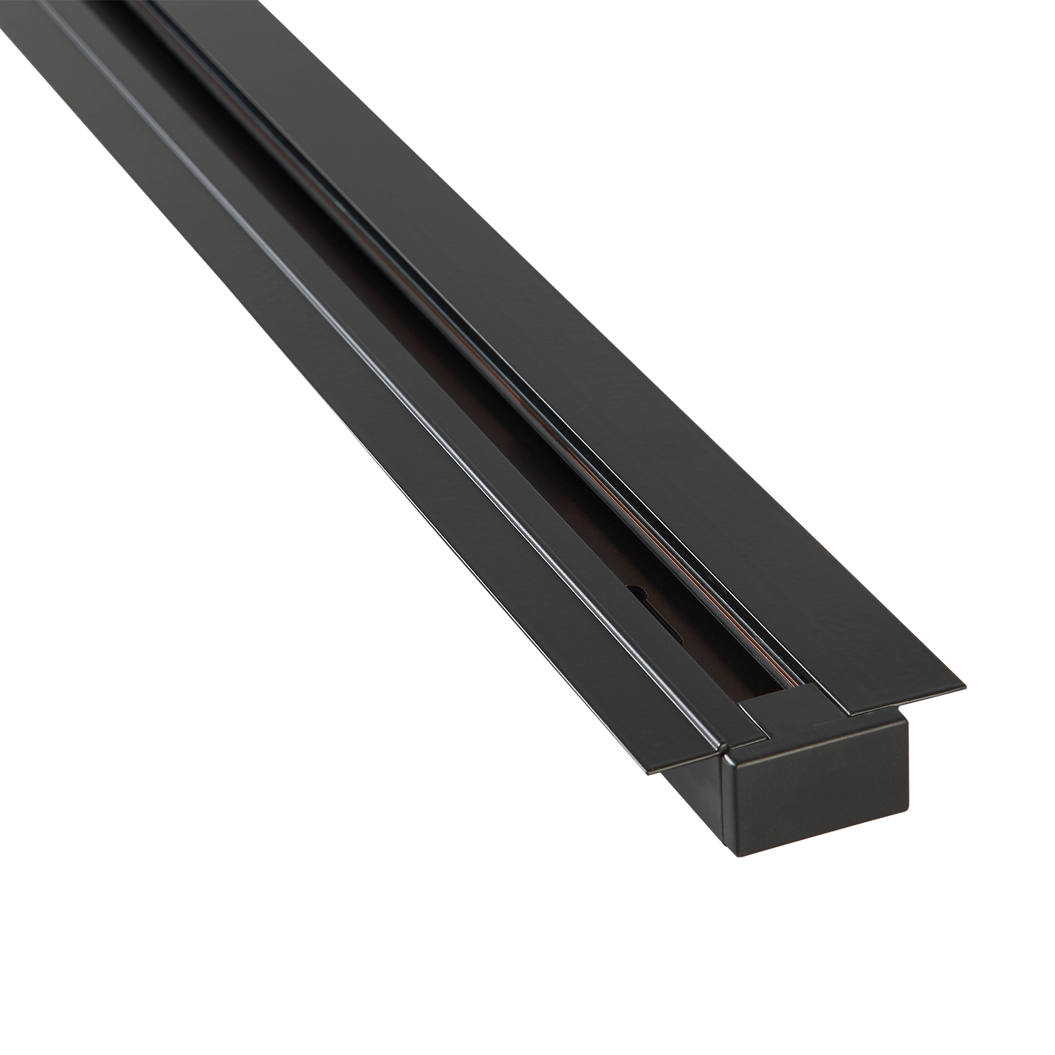 Шинопровод встраиваемый однофазный с питанием и заглушкой crystal lux clt 0.121 01 l1000 bl